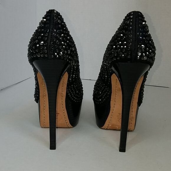 BLACK STILETTO Platform HEELS Alice & Olivia Stilettos Shoes Women's WOMAN'S 8.5 - Picture 6 of 14